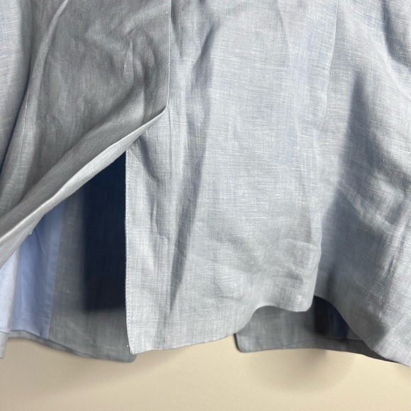 Joie Mehira Linen Blazer Ice Blue Size 4 - Picture 6 of 10